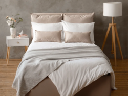 СМУФ, двуспальная кровать с подъемным механизмом, 140х200 см, бежевый