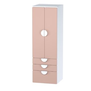 ПИКСИ, шкаф с 2 дверьми и 3 ящиками, 60x57x180, персиковый