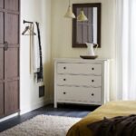 КЫМОР, комод из массива сосны, 3 ящика, белый