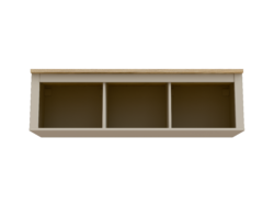 САГА, полка навесная, 3 секции, 131х62 см, кашемир/ясень