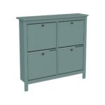 САГА, тумба для обуви, 4 двери, 113х108 см, бирюзовый