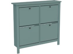 САГА, тумба для обуви, 4 двери, 113х108 см, бирюзовый