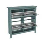 САГА, тумба для обуви, 4 двери, 113х108 см, бирюзовый