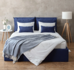 СМУФ, двуспальная кровать с подъемным механизмом, 160х200 см, синий