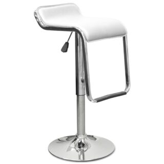 ЛЕМ N-41, барный стул, экокожа, хром/белый