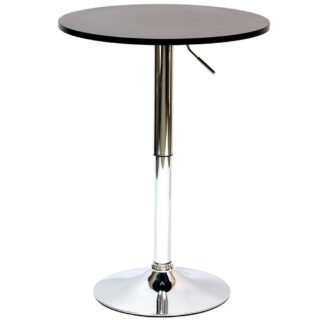 ЭЙМС T-2, стол барный, газлифт, высота 70-90см, черный