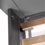 САГА, кровать односпальная, 90х200 см, серый, М3