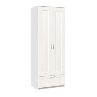 СИРИУС, шкаф платяной 2-дверный, 1 ящик, 78х220 см, белый, М3