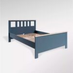 САГА, кровать двуспальная, 140х200 см, бирюзовый/ясень, М3