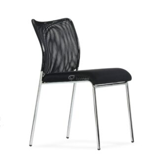 ОФИС K-26, стул для посетителей, ткань сетка, хром/черный