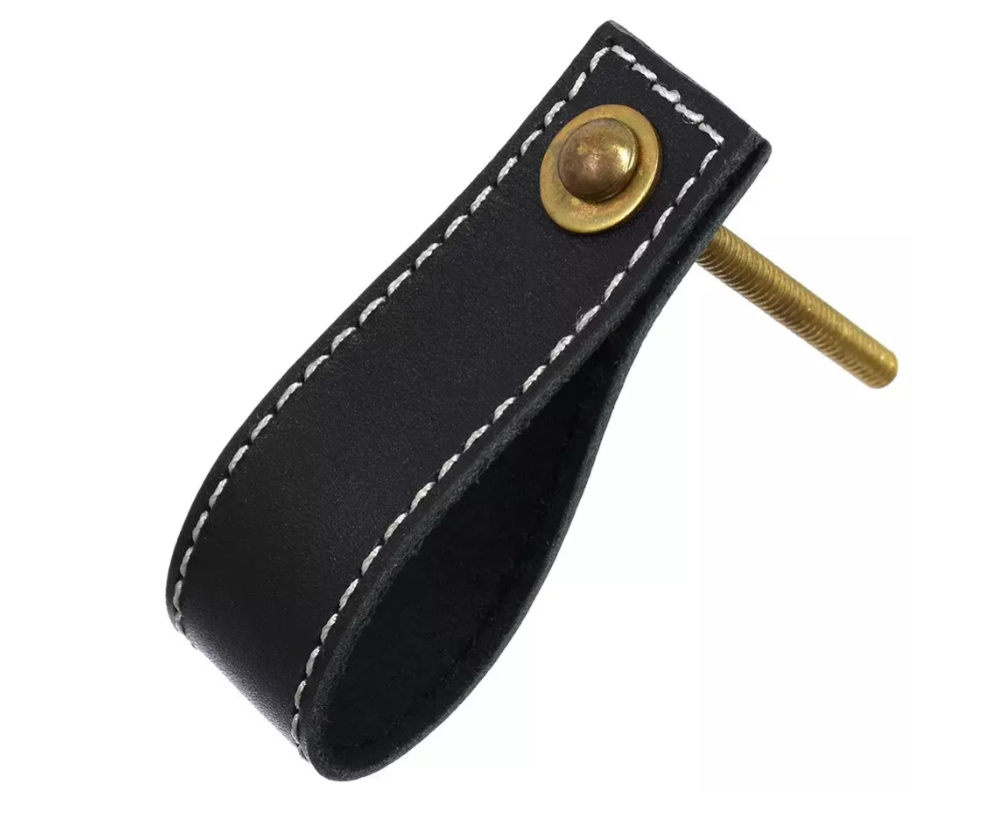 BLUMEN HAUS Ручка кожаная для мебели, черный BLUMEN HAUS Ручка кожаная для мебели, черный