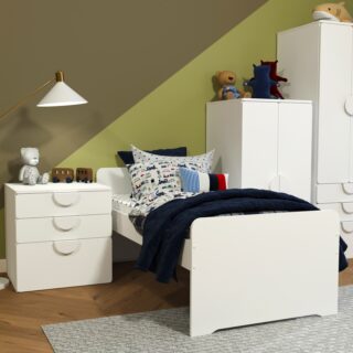 ПИКСИ, кровать детская, без бортиков/ящиков, 80х160 см, белый