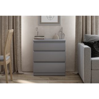 КАСТОР, комод, 3 ящика, 65х71 см, серый, М