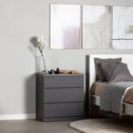 КАСТОР, комод, 3 ящика, 65х71 см, серый, М