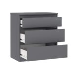 КАСТОР, комод, 3 ящика, 65х71 см, серый, М