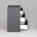 КАСТОР, комод, 3 ящика, 65х71 см, серый, М