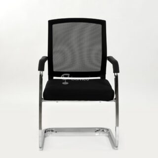 ОФИС K-818, кресло для посетителей, ткань сетка, хром/черный