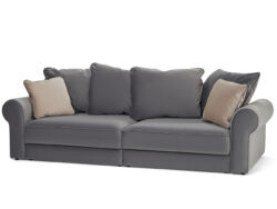 ФЛОРЕНЦИЯ, диван-кровать, прямой, велюр, серый, М5