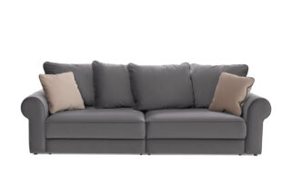 ФЛОРЕНЦИЯ, диван-кровать, прямой, велюр, серый, М5