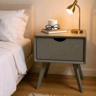 РЕТРО, тумба прикроватная, ручка сверху, 40х38х44 см, серый