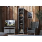 САГА, стеллаж, 50х42х215 см, серый, М2