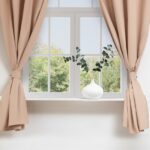 КИТЧЕН, комплект штор д/кухни с подхватами, 150х180 см, 2 шт, бежевый