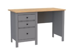 САГА, стол письменный, 3 ящика, 120х56 см, серый/ясень