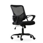 ОФИС K-153, рабочее кресло, черная сетка, черный