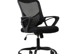 ОФИС K-153, рабочее кресло, черная сетка, черный