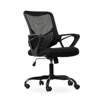 ОФИС K-153, рабочее кресло, черная сетка, черный