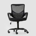 ОФИС K-153, рабочее кресло, черная сетка, черный