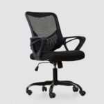 ОФИС K-153, рабочее кресло, черная сетка, черный