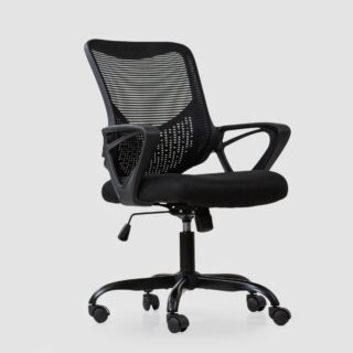 ОФИС K-153, рабочее кресло, черная сетка, черный