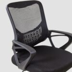 ОФИС K-153, рабочее кресло, черная сетка, черный