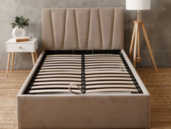 КЕЛЛИ, двуспальная кровать с подъемным механизмом, 140х200 см, темно-бежевый