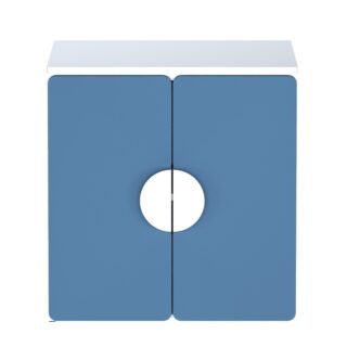 ПИКСИ, шкафчик/антресоль с 2 дверьми, 60x57x60, серо-синий