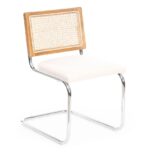 МАНИ, стул на металлическом каркасе, массив вяза/ротанг