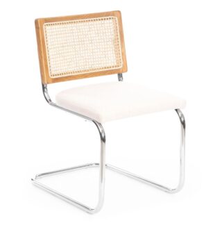МАНИ, стул на металлическом каркасе, массив вяза/ротанг