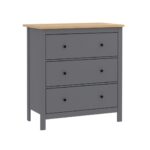 САГА, комод, 3 ящика, 92х101 см, серый/ясень, М2