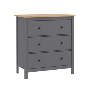 САГА, комод, 3 ящика, 92х101 см, серый/ясень, М2