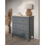 САГА, комод, 3 ящика, 92х101 см, серый/ясень, М2
