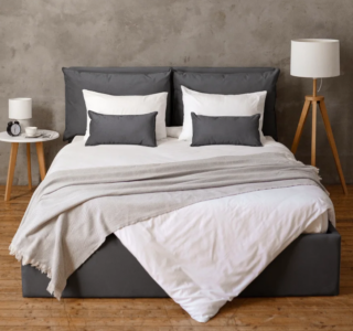 СМУФ, двуспальная кровать с подъемным механизмом, 160х200 см, графит