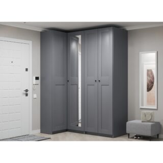 МАКС, каркас шкафа, 75х58х233 см, 2 полки, 2 штанги, серый, М2