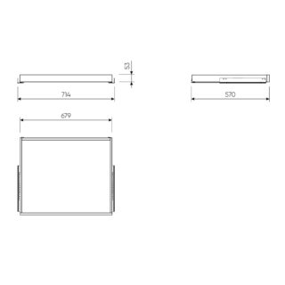 МАКС, полка выдвижная, 75х58 см, серый
