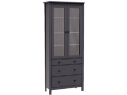 САГА МОРУ, шкаф-витрина, 91х42х215 см, серый, М3