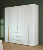 ФИЕСТА, шкаф, 6 дверей и 3 ящика, 200х220х50 см, белый/белый софт