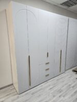 ФИЕСТА, шкаф, 6 дверей и 3 ящика, 200х220х50 см, белый/белый софт