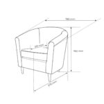 ТУННЕ, кресло для отдыха, рогожка, кремовый