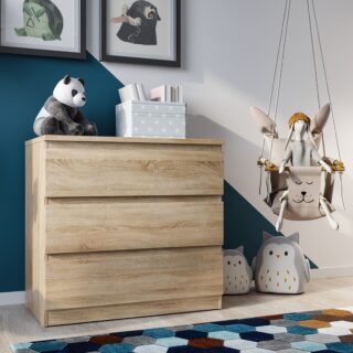 МАЛЬТА, комод, 3 ящика, 80х76 см, сонома, М2