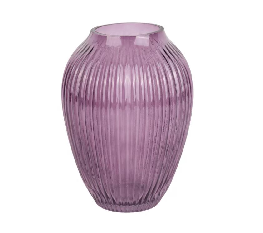 АМФОРА, ваза, 26 см, стекло, фиолетовый АМФОРА, ваза, 26 см, стекло, фиолетовый